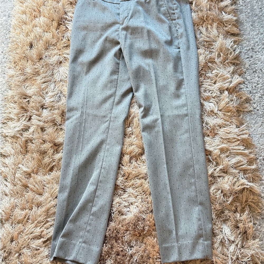 Banana Republic Gray Polka Dot Trousers
